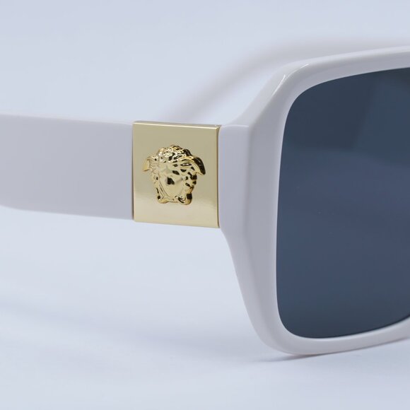 🕶️ New Versace VE4472D 548487 Sunglasses - Ivory White Frame, Grey Lenses - Picture 9 of 12